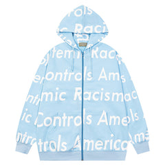 Systemic Racism Controls America Zip Up Hoodie