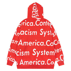 Systemic Racism Controls America Zip Up Hoodie