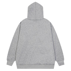 Maison Margiela Printed Logo Zip Up Hoodie