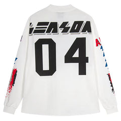 Racing Print Long Sleeve T-Shirt