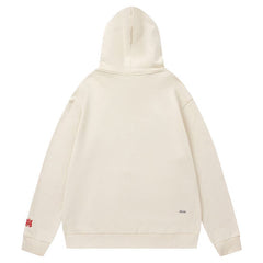 Staggered Logo-Patches Hoodies