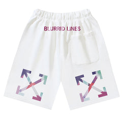 Brush Arrows Raw-Cut Shorts