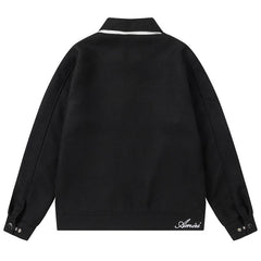 Diamond-embroidered Work Jacket