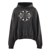 Logo-Print Distressed Cotton-Jersey Hoodie