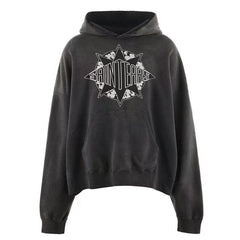 Logo-Print Distressed Cotton-Jersey Hoodie
