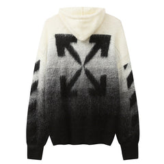 Arrow Logo Knitted Sweater Hoodie