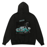 Essentials Death Car Pattern Hoodie