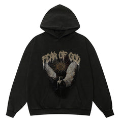Essentials Angel Wings Pattern Hoodie
