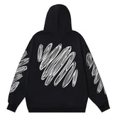 Logo Pattern Printed Hoodie