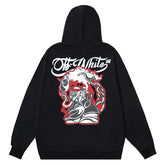 Logo Pattern Printed Hoodie