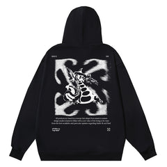 Arrow Logo Pattern Printed Hoodie