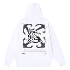 Arrow Logo Pattern Printed Hoodie