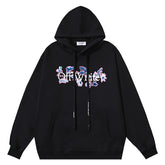 Letter Logo Pattern Printed Hoodie
