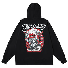 Letter Logo Pattern Printed Hoodie