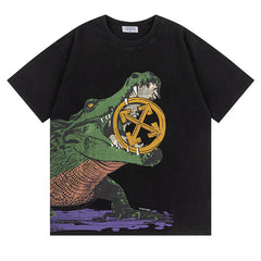 Animal Printed Crewneck T-Shirts