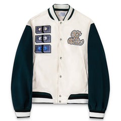 Men's Blue Cash Wool Varsity Jacket