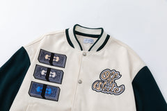 Men's Blue Cash Wool Varsity Jacket