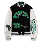 Croco Lea Wool Varsity Jacket