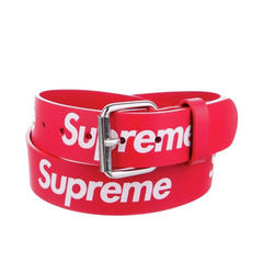Supreme 24SS Repeat Leather Belt Red