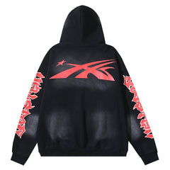 Graffiti Meteor Flame Letters Hoodie