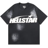 Hell Star Washed Print Short Sleeve Tee