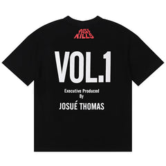 . Printed T-shirt Black / Apricot