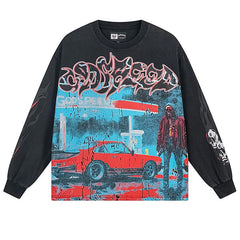 Sunset Drift Layered Long Sleeve T-Shirt