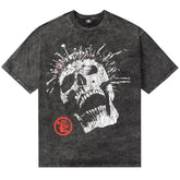 letter portrait print casual T-Shirt