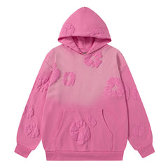 kapok Flower Pattern Printed Hoodie