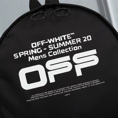 Black in Canvas with Shell Logo Backpack