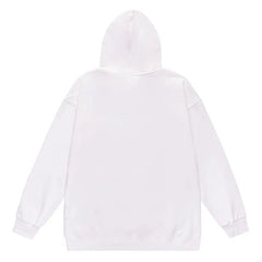 Ape Head Letter Pattern Print Hoodie