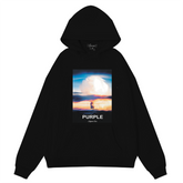 Logo Pattern Printed Hoodie