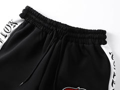 Cupid Embroidery Pattern Pants