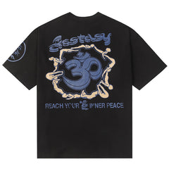 print casual T-Shirt Black