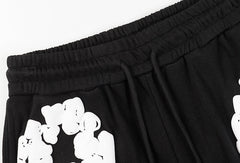 Cotton Wreath Sweat Shorts Black