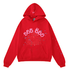 555555 Angel Number Hoodie-Red #8203