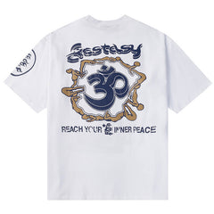 print casual T-Shirt White