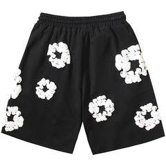 Cotton Wreath Sweat Shorts Black