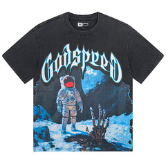 Astronaut Meets Skeleton Hand T-shirt