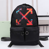 Black and Red Arrows Printed Backpack