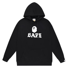 Ape Head Letter Pattern Print Hoodie