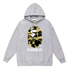 Ape Head Letter Pattern Print Hoodie