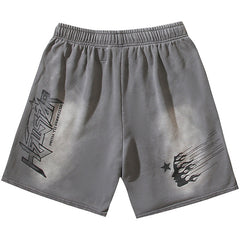 Grey Flame Shorts