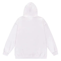 Ape Head Letter Pattern Print Hoodie