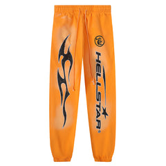 Fire Orange Closed Elastic Bottom sweatpants