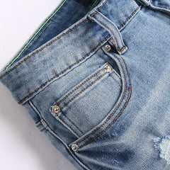 Varsity Denim Shorts #2009