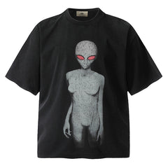 Alien Pattern Printed T-Shirt
