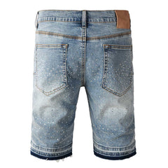 Diamond Denim Shorts #5098