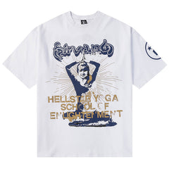 print casual T-Shirt White