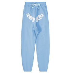 White Foam Printing Pant-Blue #8308